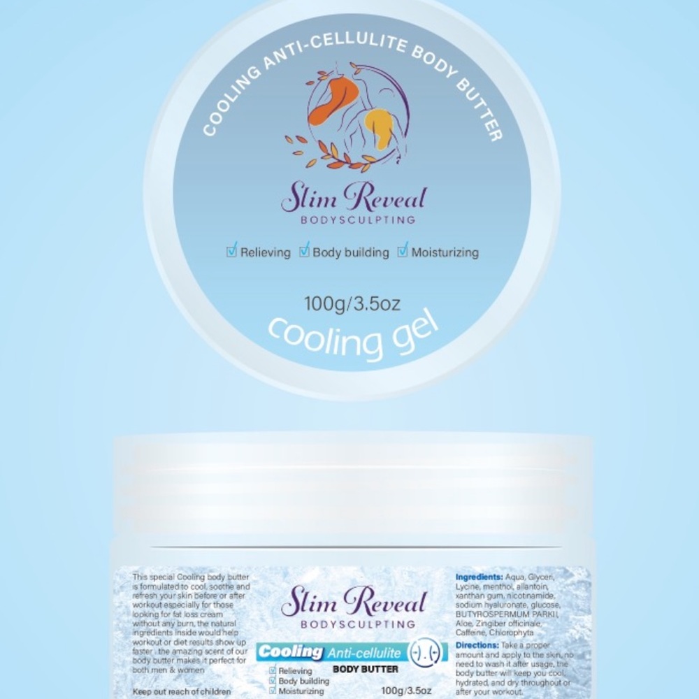 Cooling anti-cellulite body butter